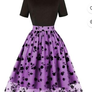 1050S Swing Dress Size L Purple NWT